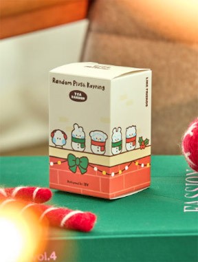 BT21 minini Petit Holiday Goods - Snowman Random Plush Keyring_166922.jpg