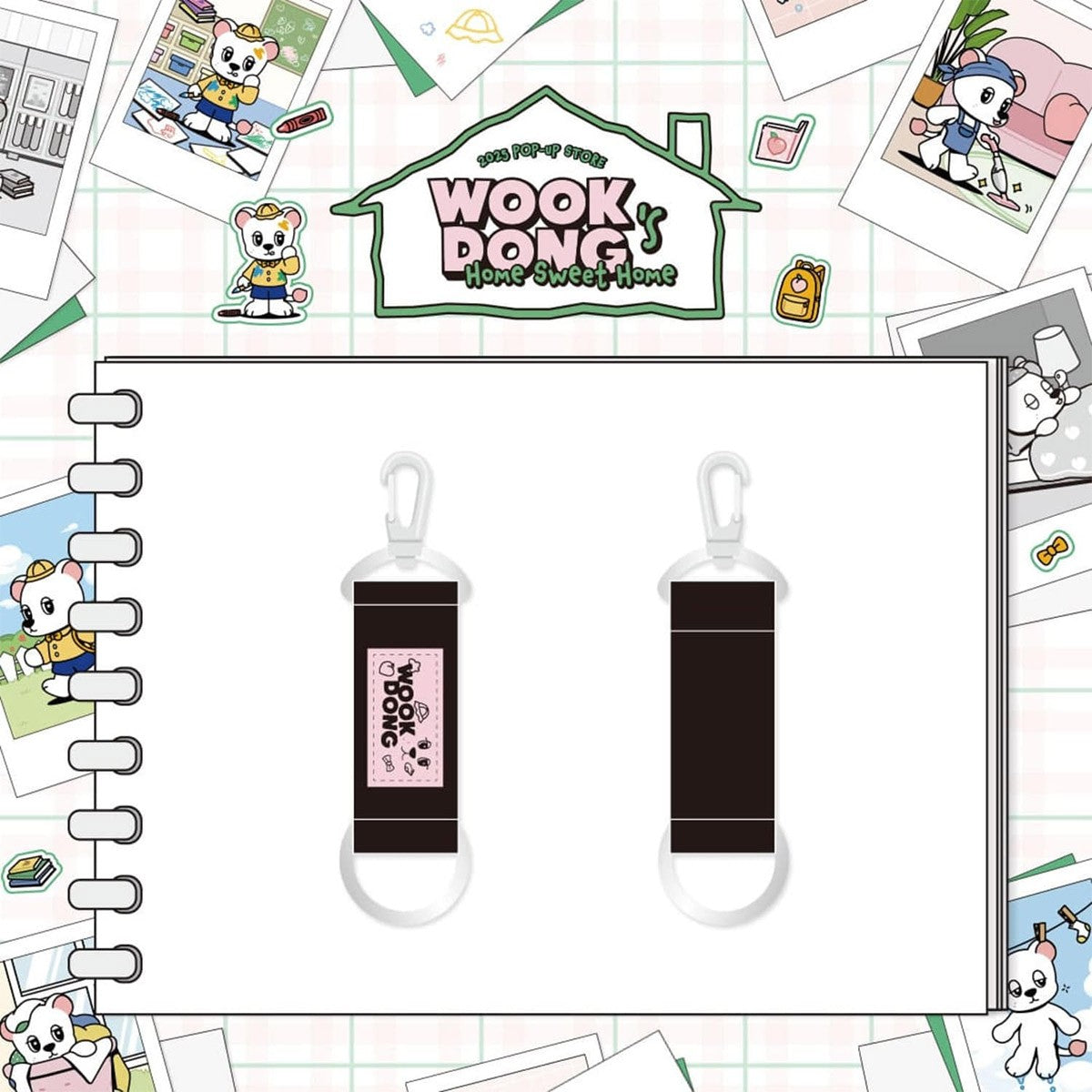 LEE DONG WOOK WOOKDONG'S HOME SWEET HOME Goods - DOODLE LABEL STRAP KEYRING_185885.jpg