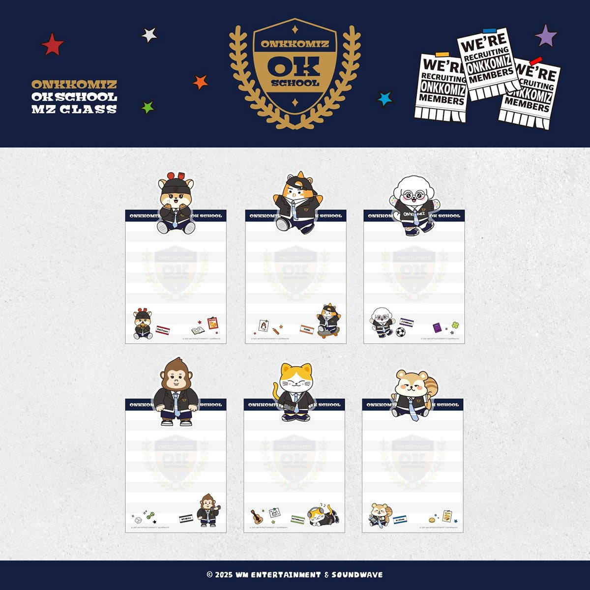 ONF ONKKOMIZ OK SCHOOL : MZ CLASS Goods - MEMO PAD & ACRYLIC CLIP SET_170934.jpg