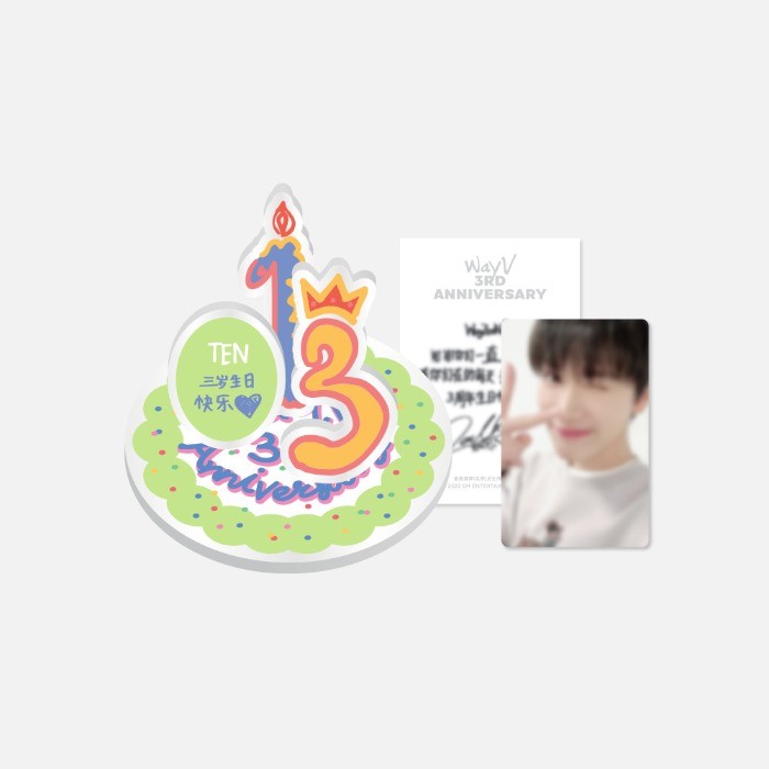 WayV 3rd Anniversary Goods - Acrylic Stand & AR Voice Card Set - kpoptown.ca