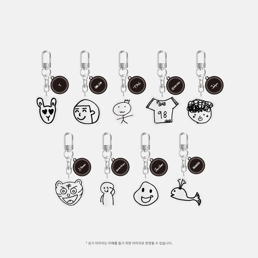 GOLDEN CHILD W GROUND Goods - ARCRYLIC KEYRING & PHOTOCARD SET - kpoptown.ca
