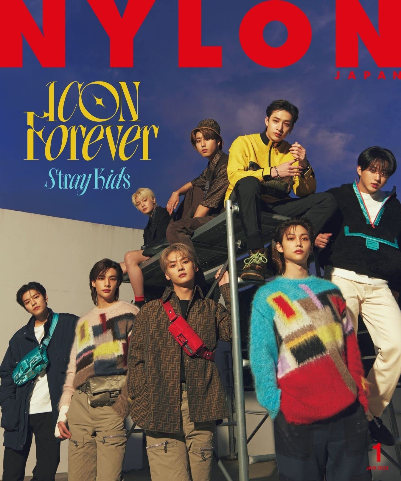 Magazine NYLON JAPAN 2023-01 Stray Kids - kpoptown.ca