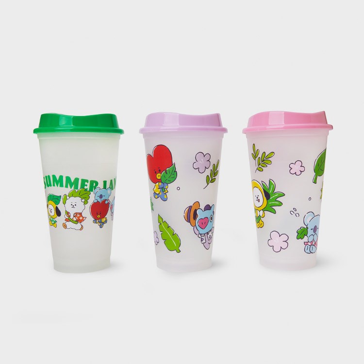 BT21 Impressive Present Goods - Summer Lane Reusable Cup Set - kpoptown.ca