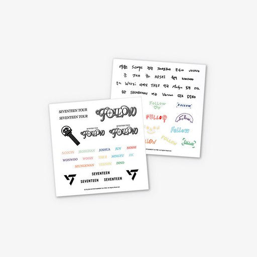 SEVENTEEN FOLLOW Goods - Tattoo Sticker - kpoptown.ca