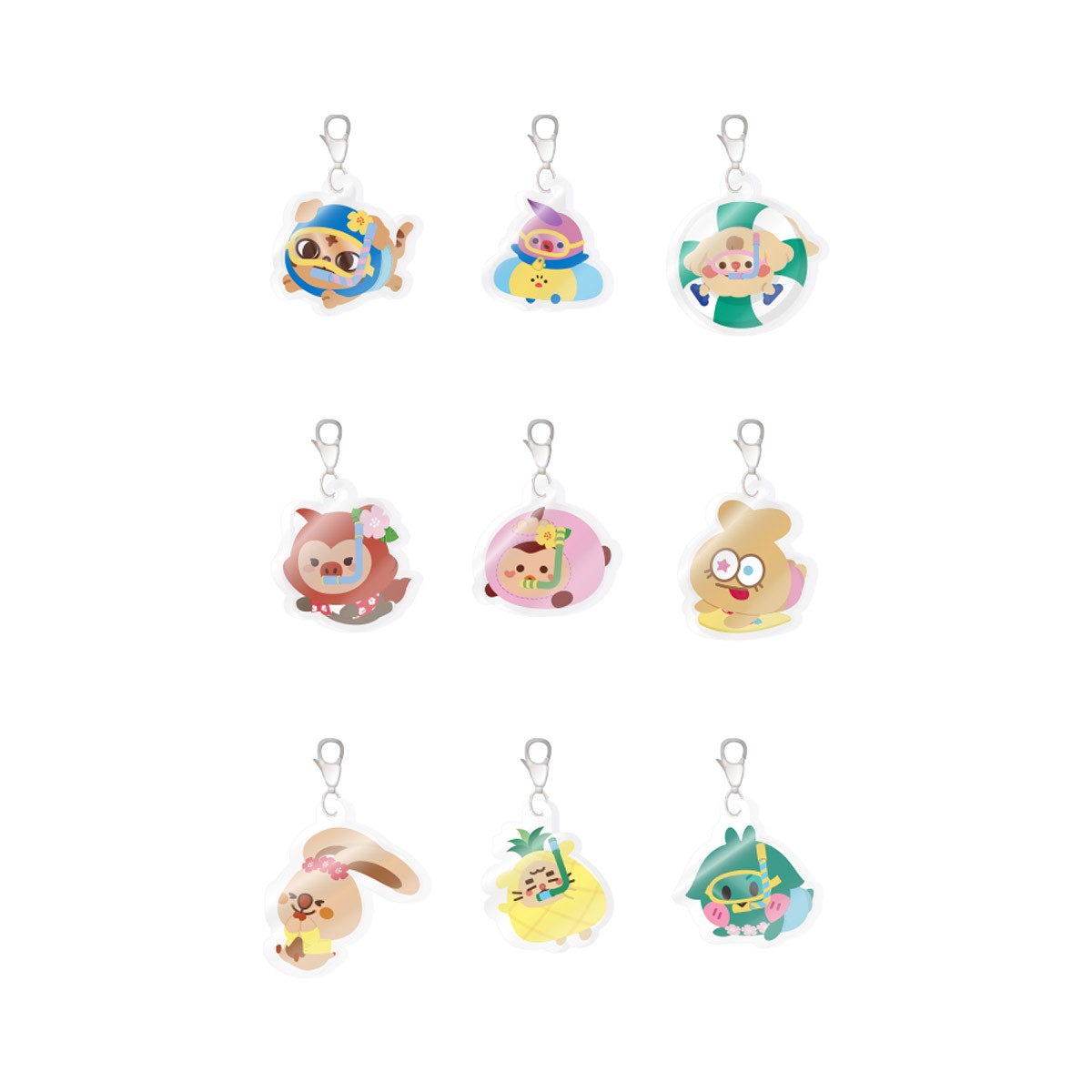 CRAVITY SUMMER CCREW Goods - CCREW ACRYLIC MINI CHARM SET (SUMMER VER.) - kpoptown.ca