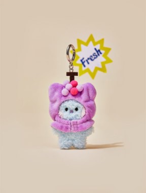 BT21 Line Friends Collaboration - minini Mini Peach Plush Keyring - kpoptown.ca