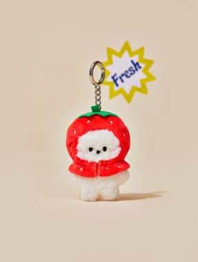 BT21 Line Friends Collaboration - minini Mini Peach Plush Keyring - kpoptown.ca