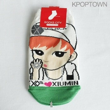 EXO-M 1 pair of Character Socks - XIUMIN - kpoptown.ca