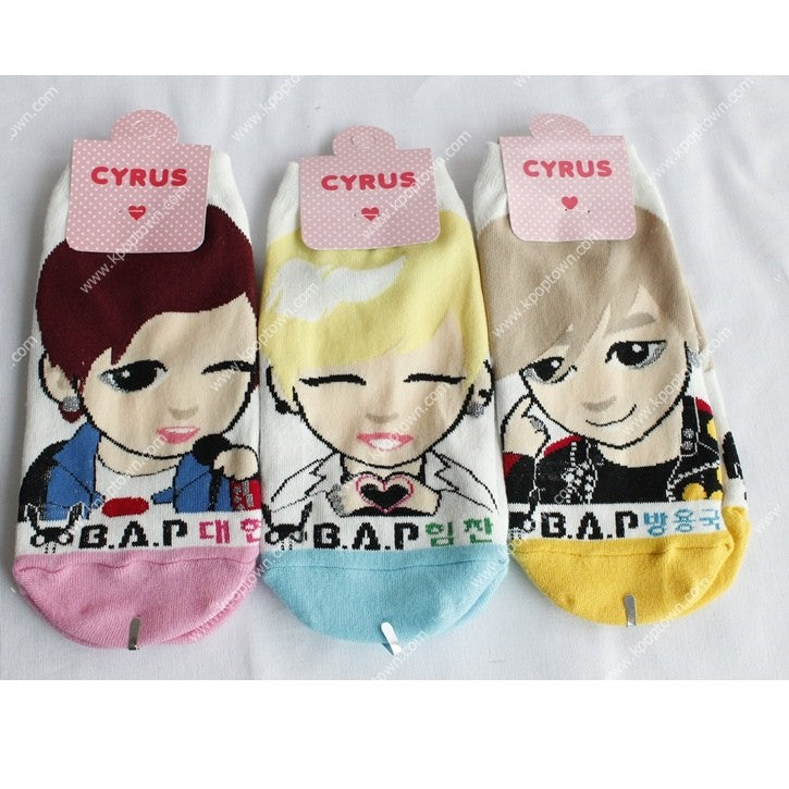 BAP B.A.P 3 Pairs of Character Socks SET - kpoptown.ca