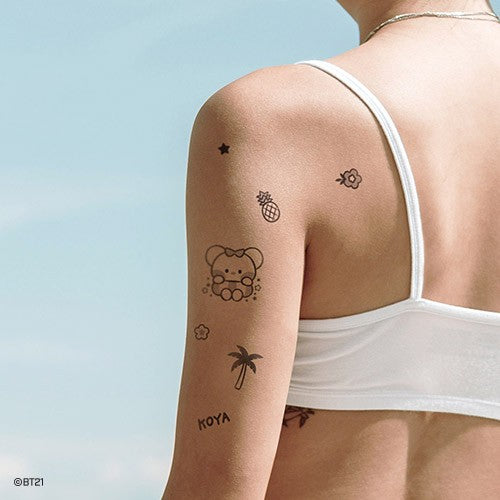 BT21 X Monopoly Collaboration - Tattoo Sticker [Summer Sky] - kpoptown.ca