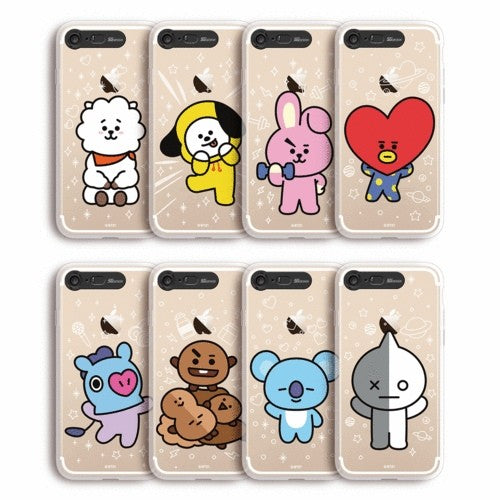 [BT21] Clear Light Up Case iPhone7+/8+ (SOFT) - kpoptown.ca