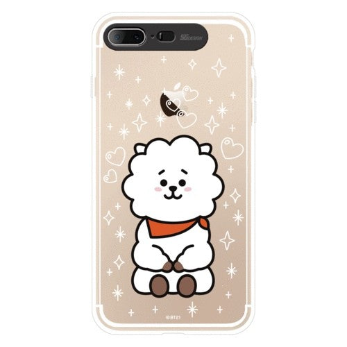 [BT21] Clear Light Up Case iPhone7+/8+ (SOFT) - kpoptown.ca