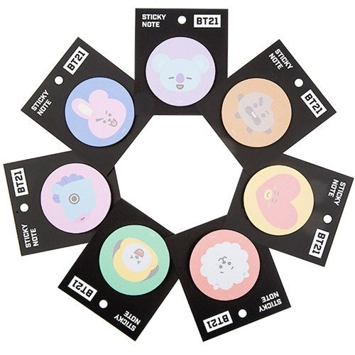 [BT21] BTS Monopoly Collaboration Goods - Sticky Note (Circle Type) - kpoptown.ca