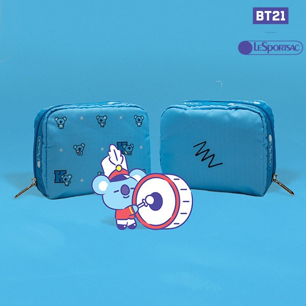 [BT21] BTS LESPORTSAC Collaboration - Square Cosmetic Pouch - kpoptown.ca