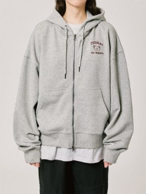 BT21 BASIC Goods - KOYA Hoodie Zip-up Melange Gray_164125.jpg