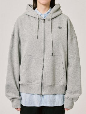 BT21 BASIC Goods - UNIT 1 Hoodie Zip-up Melange Gray_164132.jpg