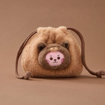 BT21 Baby More Fluppy Goods - Face Plush String Pouch_182028.jpg