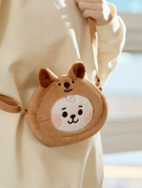 BT21 Baby Pluppy Goods - Face Plush Cross Bag_165982.jpg