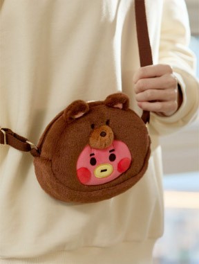 BT21 Baby Pluppy Goods - Face Plush Cross Bag_165986.jpg