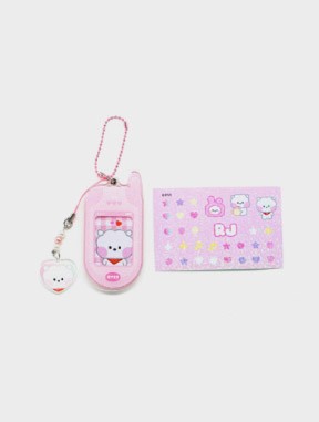 BTS Line Friends Collaboration Goods - minini Retro Phone Keyring_154721.jpg