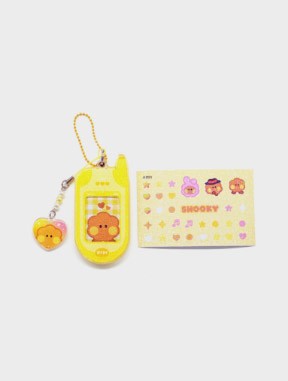BTS Line Friends Collaboration Goods - minini Retro Phone Keyring_154722.jpg