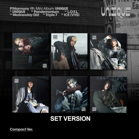 [COMPACT][SET] P1Harmony 9th Mini Album - UNIQUE (SET Ver.) 6CD_186553.jpg