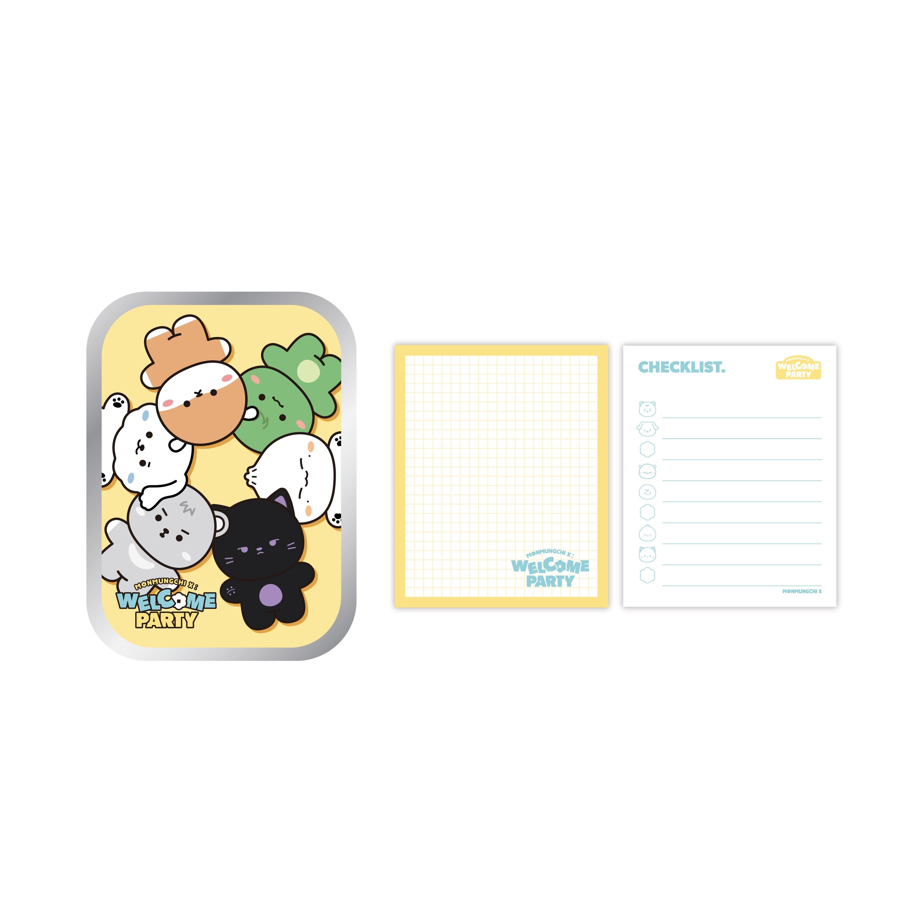 MONSTA X MONMUNGCHI X WELCOME PARTY Goods - TIN CASE + MEMO PAD SET_158682.jpg