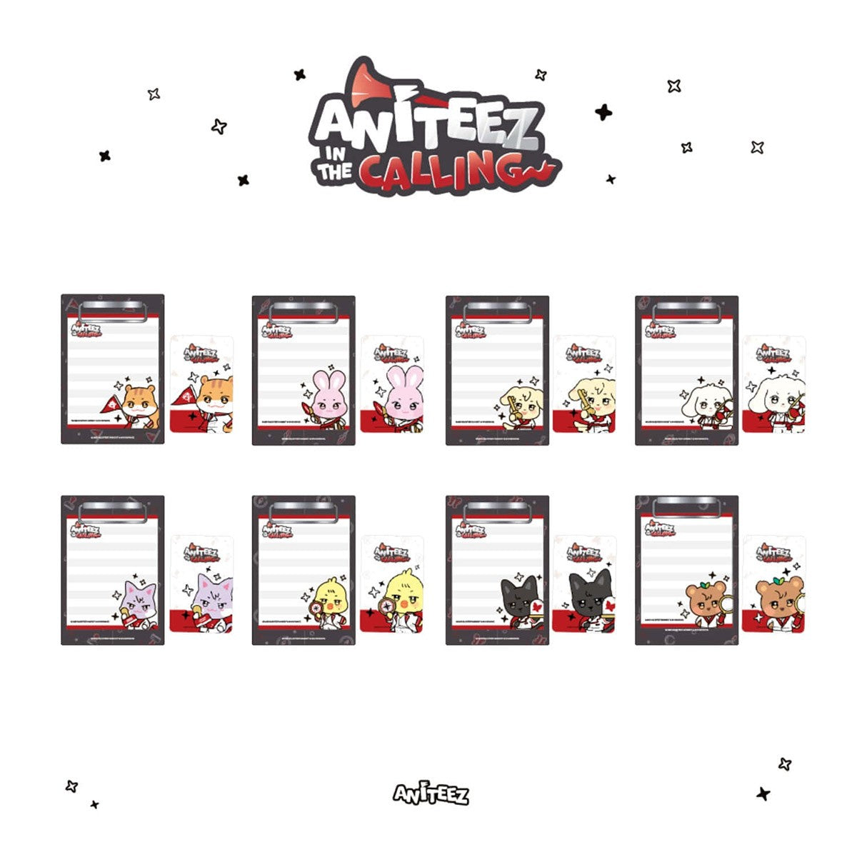 [Pre Order] ATEEZ x ANITEEZ IN THE CALLING Goods - MINI CLIPBOARD & MEMO PAD SET_178950.jpg