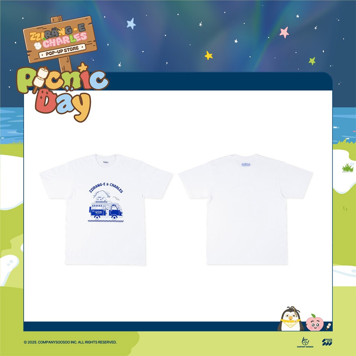 [Pre Order] DOH KYUNG SOO ZZirang-e & Charles Picnic Day Goods - T-SHIRT_174127.jpg