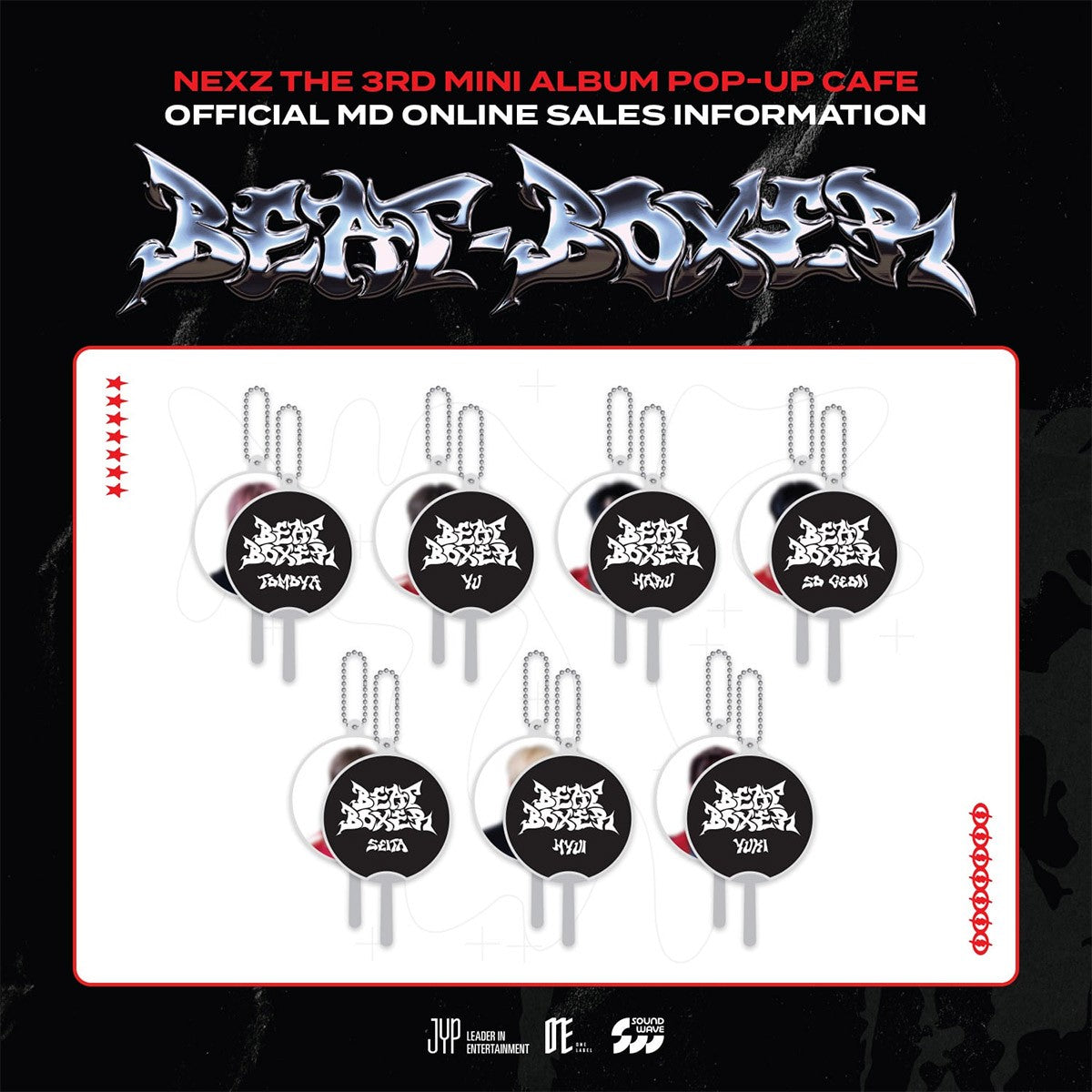 [Pre Order] NEXZ BEAT BOXER Goods - MINI IMAGE PICKET KEYRING_182271.jpg