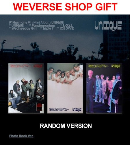 [Weverse Shop Gift][EARLY-BIRD][PHOTOBOOK] P1Harmony 9th Mini Album - UNIQUE (Random Ver.) CD_186566.jpg
