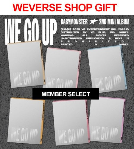 [Weverse Shop Gift][PATTERN] BABYMONSTER 2nd Mini Album - WE GO UP (Member Select Ver.) CD_179622.jpg
