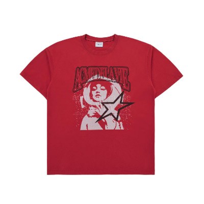 acme de la vie with JEONGHAN - AE LOGO ASTRONAUT ARTWORK SHORT SLEEVE T-SHIRT RED_155332.jpg