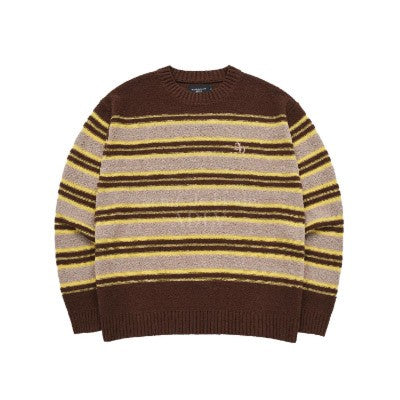 acme de la vie with JEONGHAN - SYMBOL LOGO RIVET STRIPE TERRY KNIT BROWN_155331.jpg