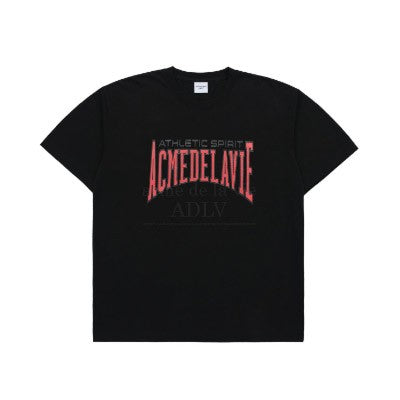 acme de la vie with JEONGHAN - VARSITY LOGO EMBOSSING PRINTING SHORT SLEEVE T-SHIRT BLACK_155343.jpg