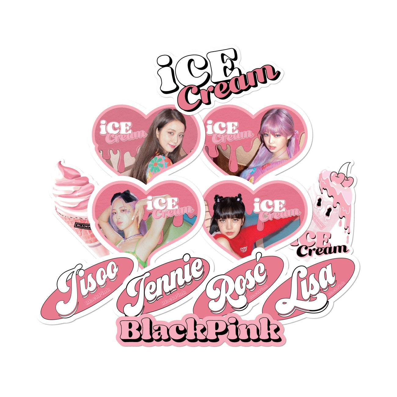 BLACKPINK ICECREAM Goods - STICKER - kpoptown.ca