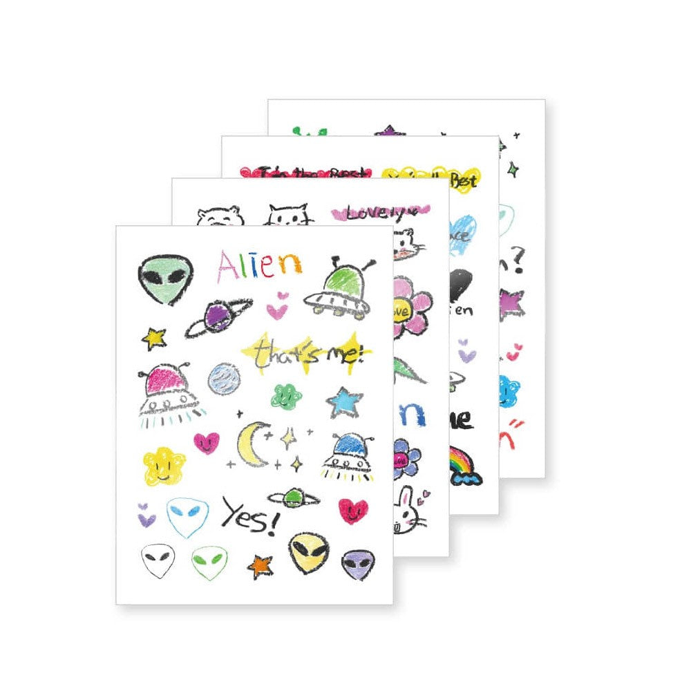 AKMU SUHYUN ALiEN Goods - TATOO STICKER SET - kpoptown.ca