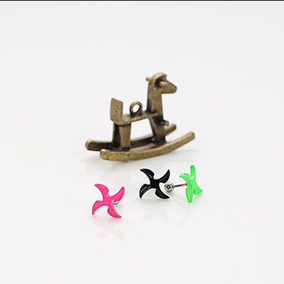 [BA41] Neon Pin Wheel Earring - kpoptown.ca