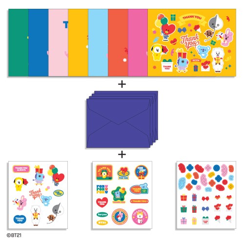 [BT21] BT21 X Monopoly Collaboration - Postcard Set [Thank You] - kpoptown.ca