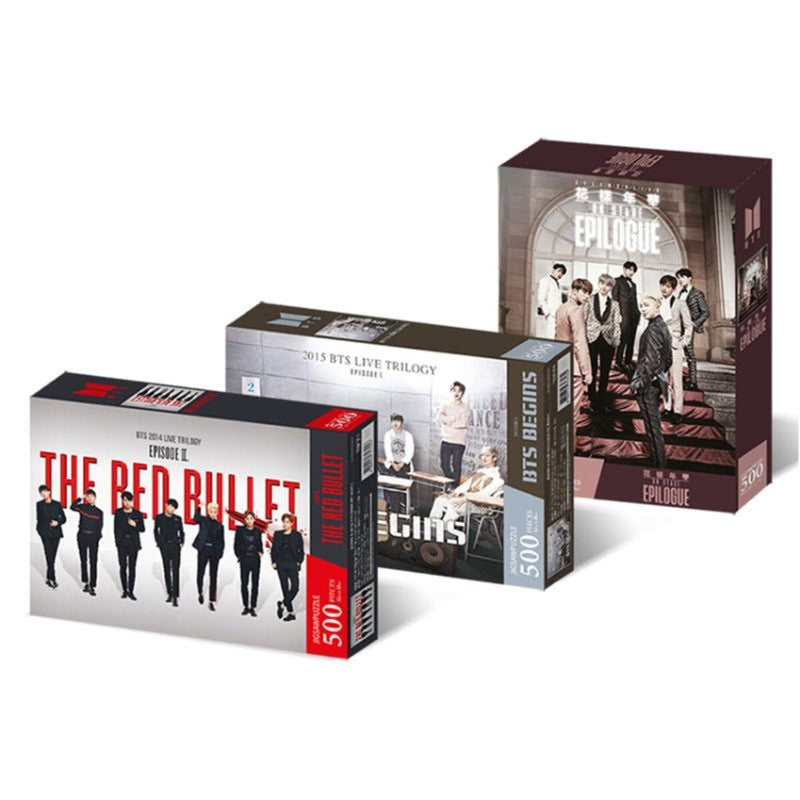 [SET] BTS Jigsaw Puzzle World Tour Poster - THE RED BULLET/BTS BEGINS/花樣年華 - kpoptown.ca