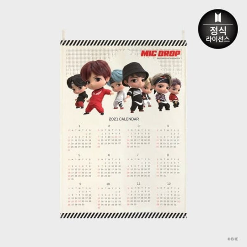 BTS x TinyTAN Goods - MIC Drop 2021 Wall Calendar - kpoptown.ca