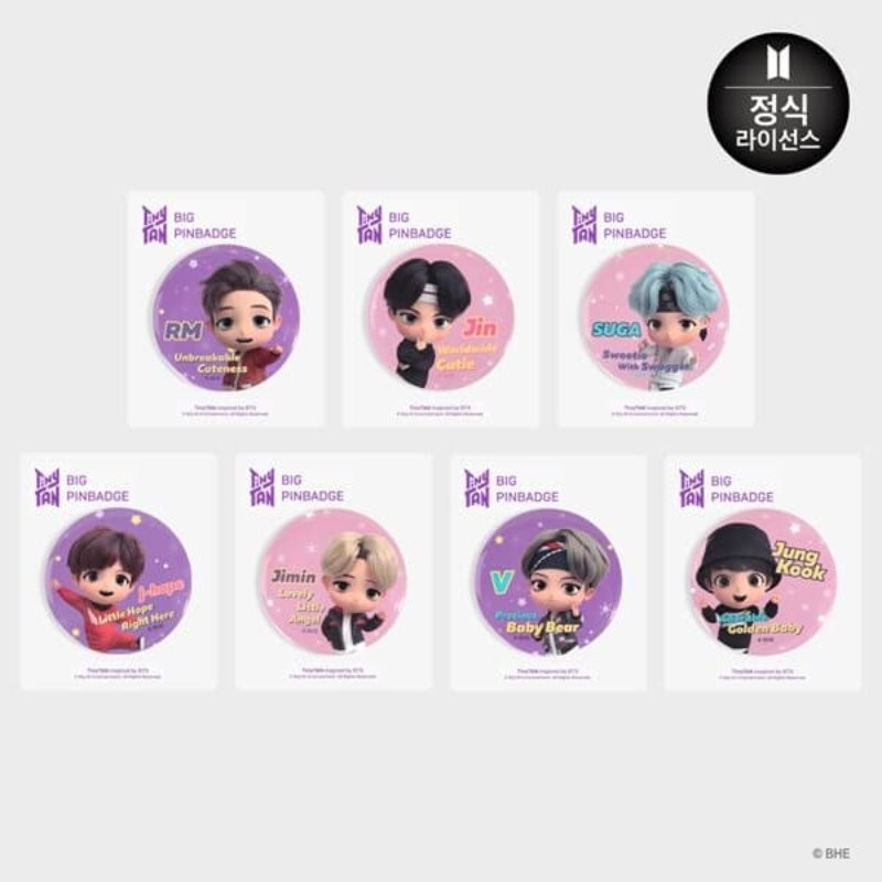 BTS x TinyTAN Goods - Big Pin Badge - kpoptown.ca