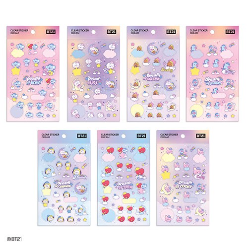 [BT21] BT21 X Monopoly Collaboration - Baby Clear Sticker DREAM - kpoptown.ca