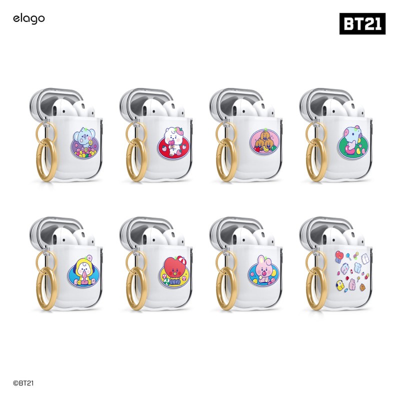 [BT21] elago Airpods 1,2 Clear Case - kpoptown.ca