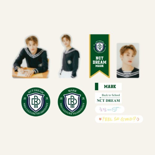 NCT DREAM 2021 BACK TO SCHOOL KIT - LUGGAGE STICKER + PHOTOCARD SET - kpoptown.ca