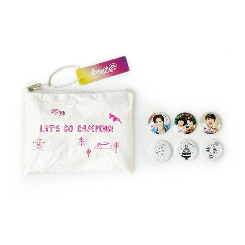 Playlist 100th Day Anniversary Goods - Tyvek Pouch + Badge Set - kpoptown.ca