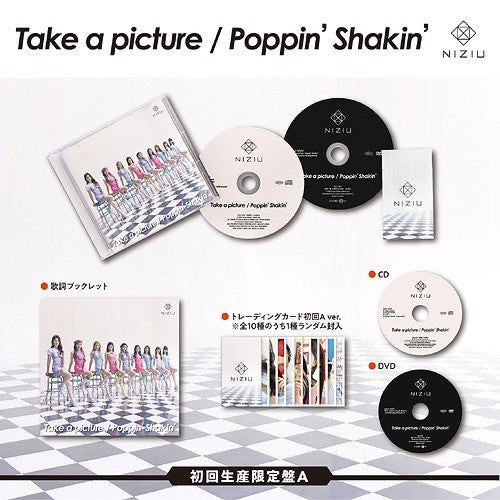 [Japanese Edition] NiziU 2nd Single Album - Take a picture / Poppin' Shakin' (1st Limited Edition Ver.A) CD + DVD - kpoptown.ca