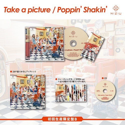 [Japanese Edition] NiziU 2nd Single Album - Take a picture / Poppin' Shakin' (1st Limited Edition Ver.B) CD - kpoptown.ca