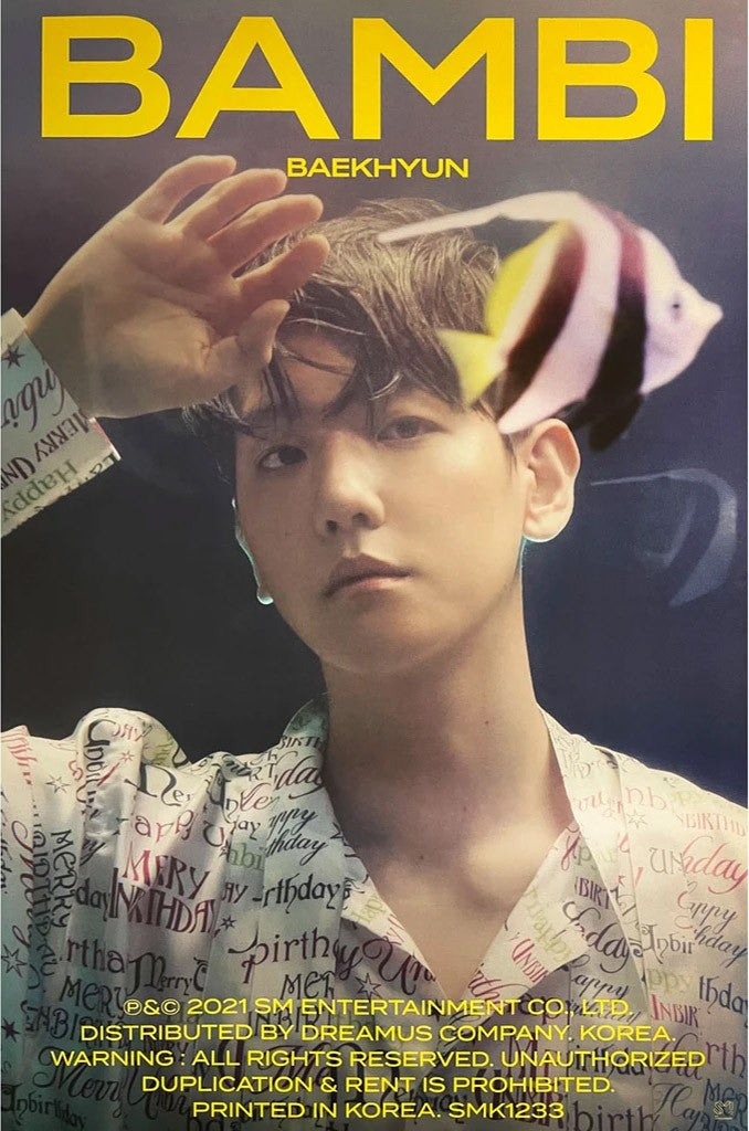 [Poster] BAEKHYUN 3rd Mini Album - BAMBI Photobook Ver. (BAMBI Ver / Random Ver.) Poster - kpoptown.ca