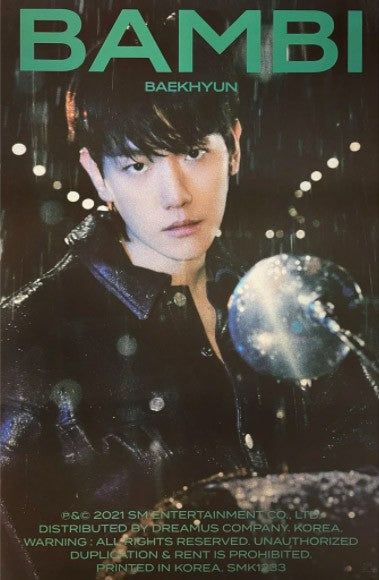 [Poster] BAEKHYUN 3rd Mini Album - BAMBI Photobook Ver. (NIGHT RAIN Ver / Random Ver.) Poster - kpoptown.ca